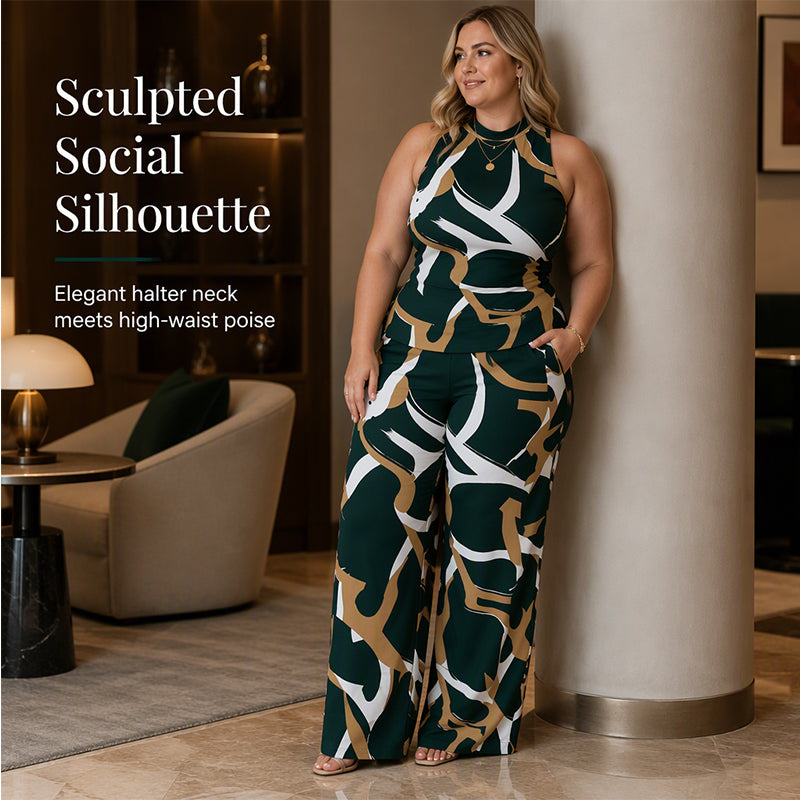Elegant Print 2-Piece Set for Women