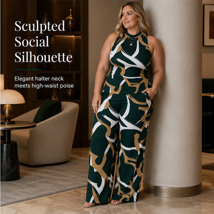 Elegant Print 2-Piece Set for Women