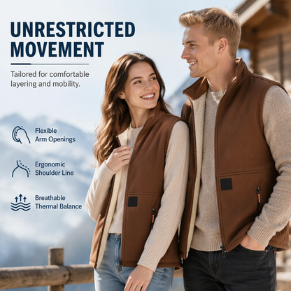 Unisex Winter Plush-Lined Warm Vest