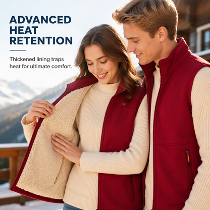 Unisex Winter Plush-Lined Warm Vest