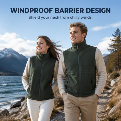 Unisex Winter Plush-Lined Warm Vest