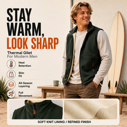 Unisex Winter Plush-Lined Warm Vest
