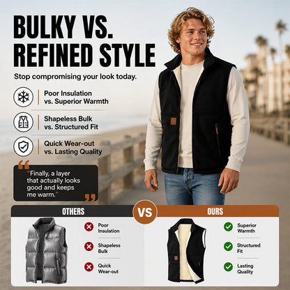 Unisex Winter Plush-Lined Warm Vest