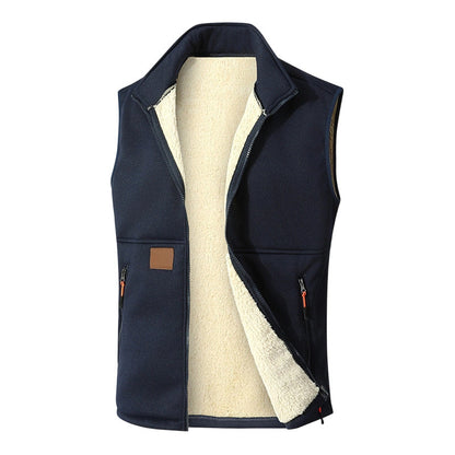 Unisex Winter Plush-Lined Warm Vest