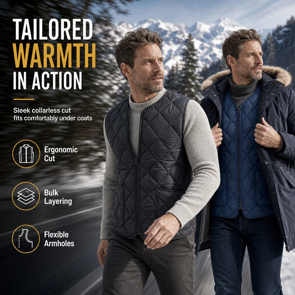 Men's Winter Loose Fit Vest High Street Fashion Minimalist Sleeveless