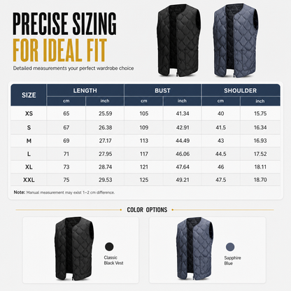 Men's Winter Loose Fit Vest High Street Fashion Minimalist Sleeveless