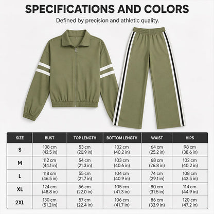 Women's Casual Sweatshirt and Wide-Leg Pants Set