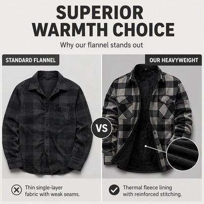 Men's Winter Thermal Plaid Shirt Jacket