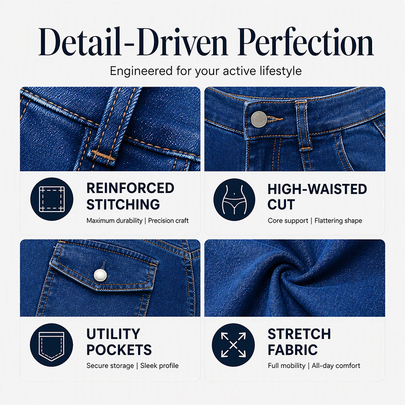 Women's Casual Stretchy High-Waisted Jeans
