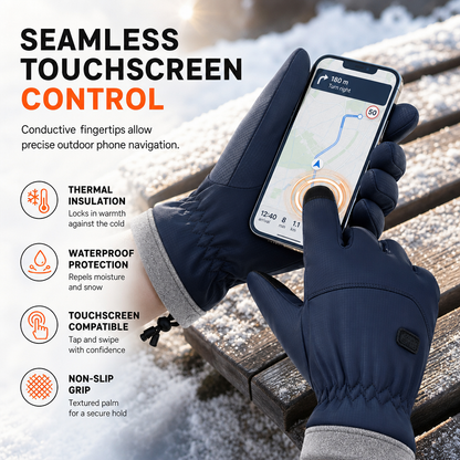 Winter Thermal Gloves for Men and Women Windproof Cold Resistant Touchscreen Non Slip Gloves for Cycling