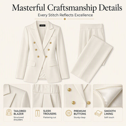 Women's Elegant Double Breasted Blazer & Pants Set