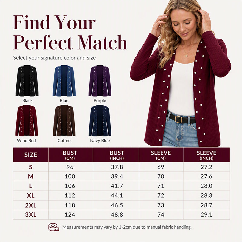 Women's Pearl Beaded Knit Cardigan