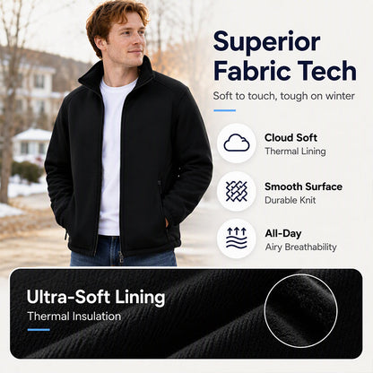 Men's Windproof Full-Zip Thermal Jacket