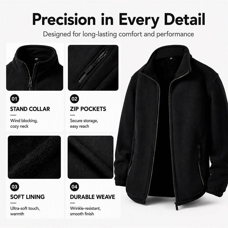Men's Windproof Full-Zip Thermal Jacket