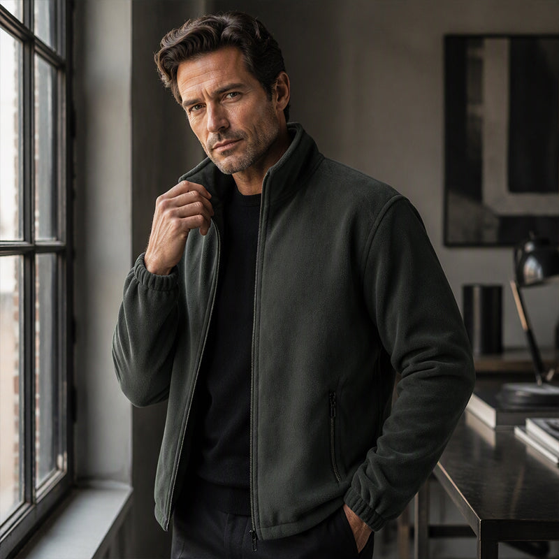 Men's Windproof Full-Zip Thermal Jacket