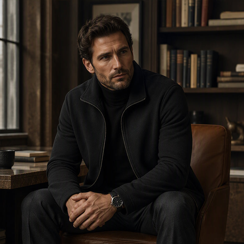 Men's Windproof Full-Zip Thermal Jacket