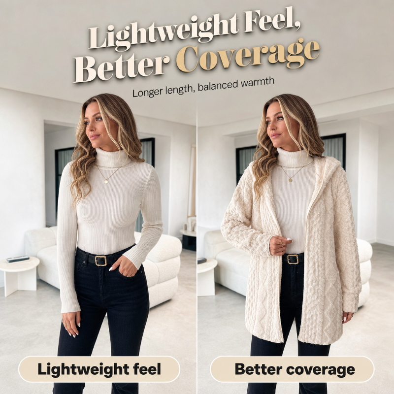 Women’s Casual Plush Hooded Jacket