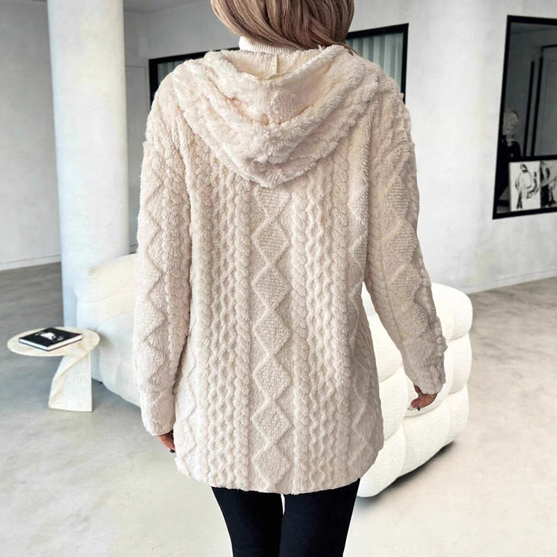 Women’s Casual Plush Hooded Jacket