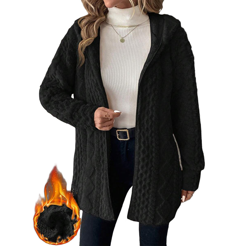 Women’s Casual Plush Hooded Jacket