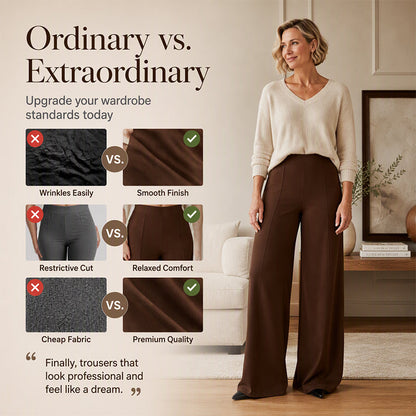 Women's Casual High-Waisted Wide-Leg Pants