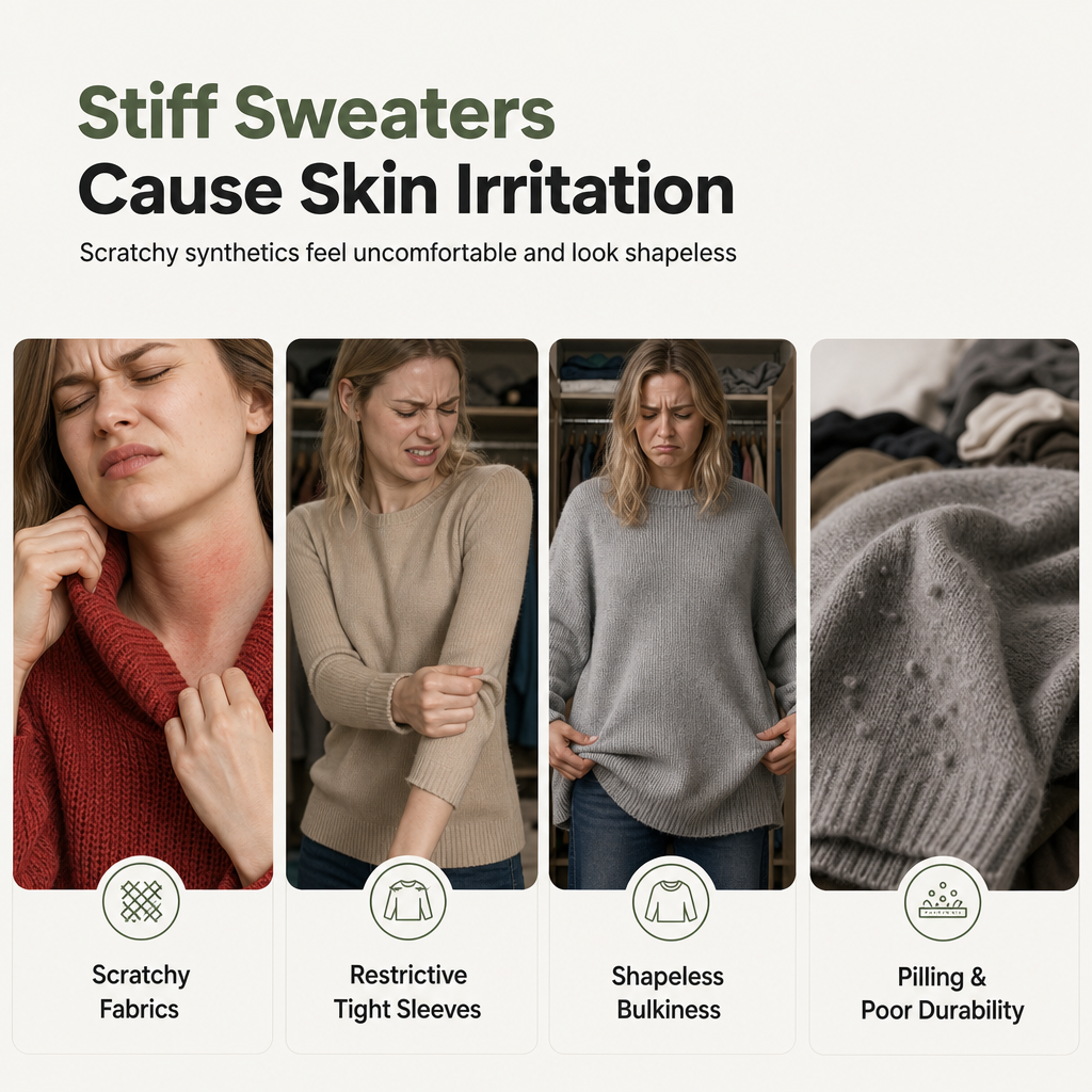Women's Solid Color Knit Pullover Sweater
