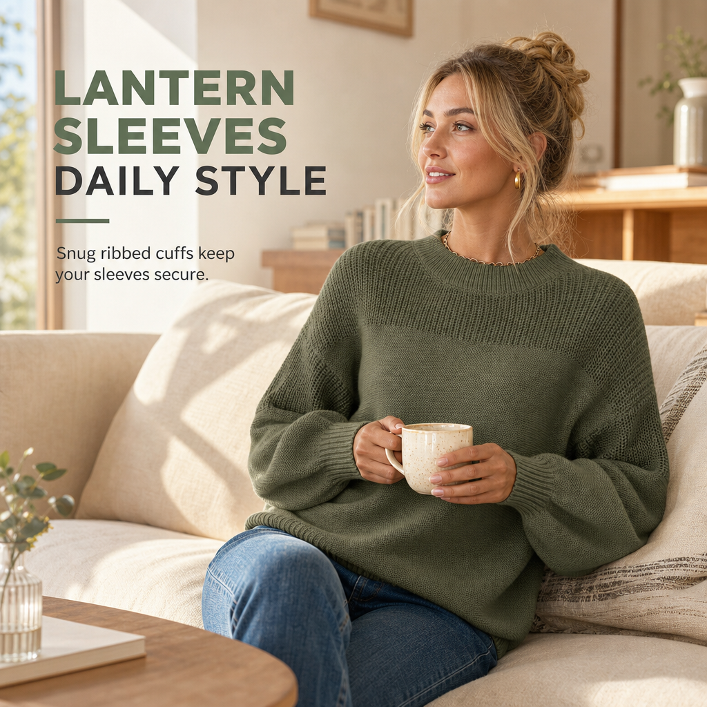 Women's Solid Color Knit Pullover Sweater