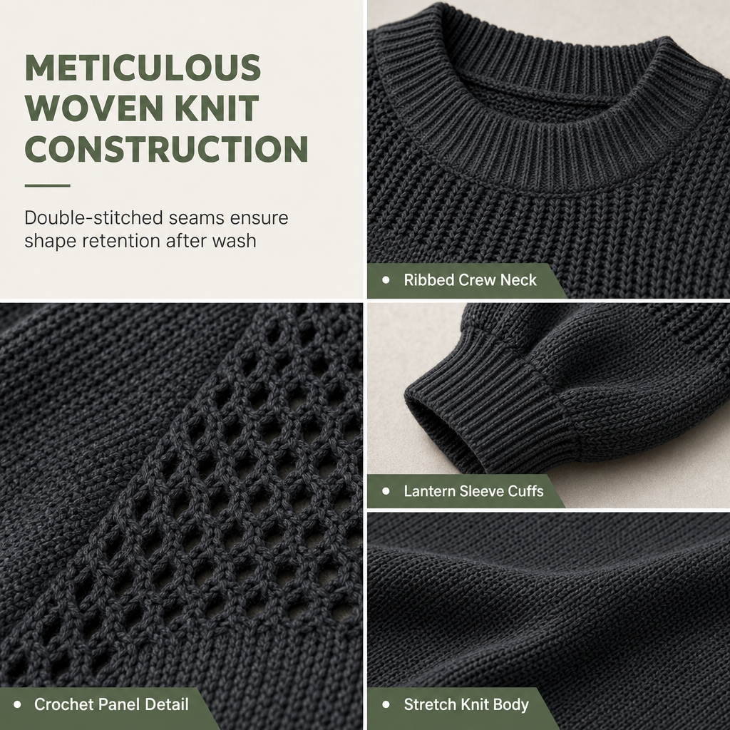 Women's Solid Color Knit Pullover Sweater
