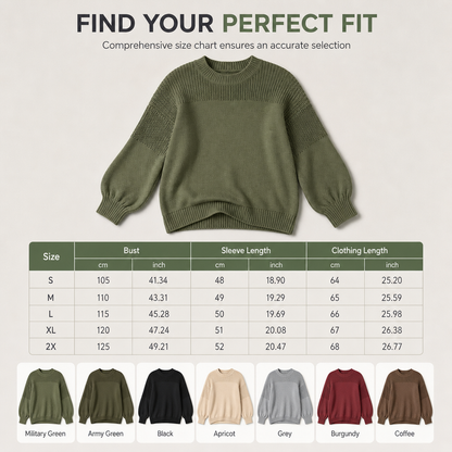 Women's Solid Color Knit Pullover Sweater