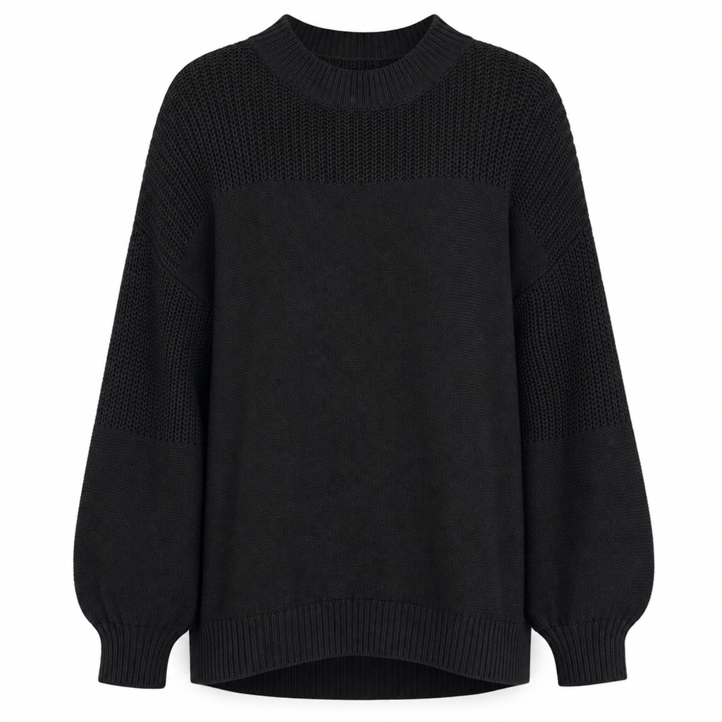 Women's Solid Color Knit Pullover Sweater