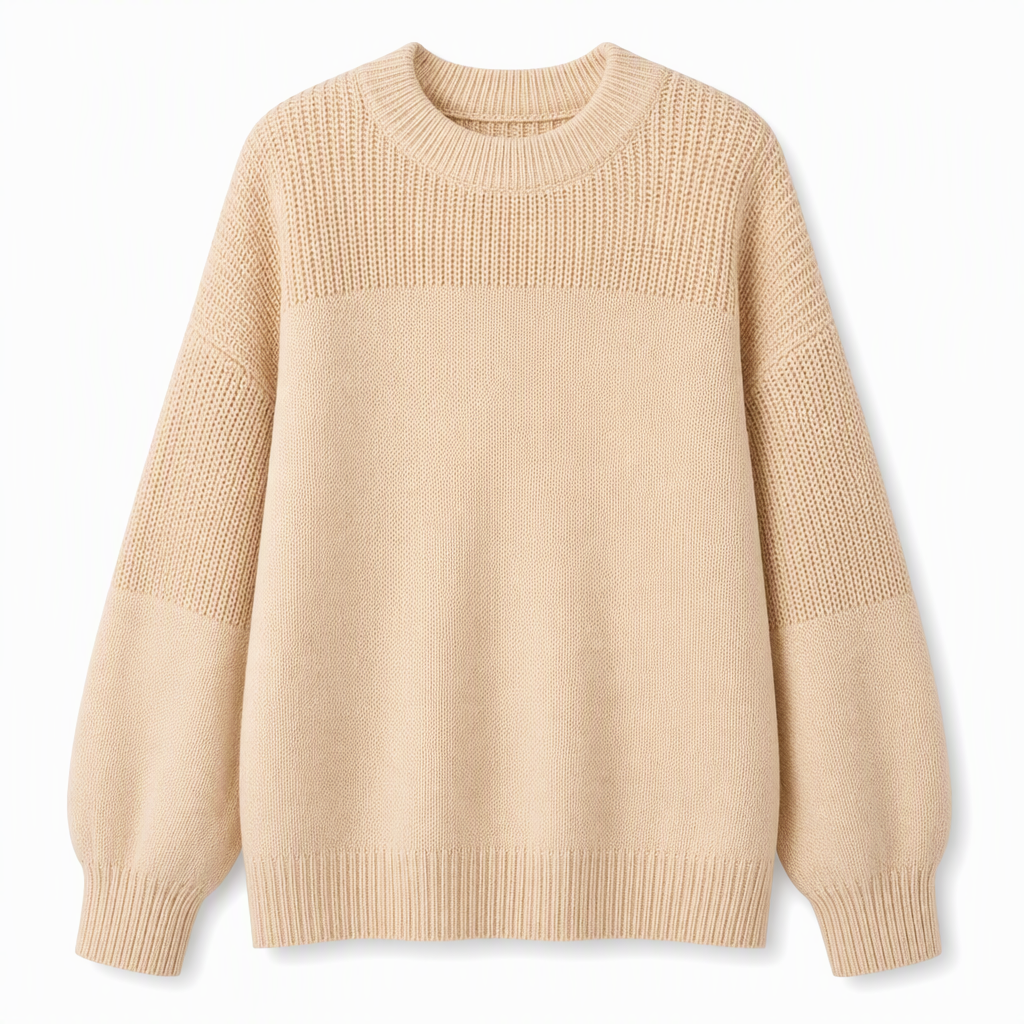 Women's Solid Color Knit Pullover Sweater