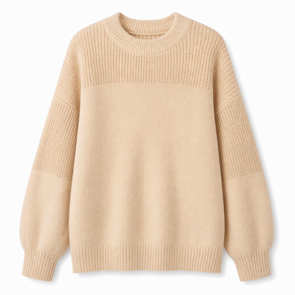 Women's Solid Color Knit Pullover Sweater