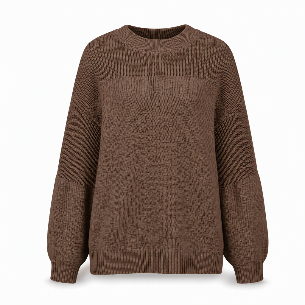 Women's Solid Color Knit Pullover Sweater