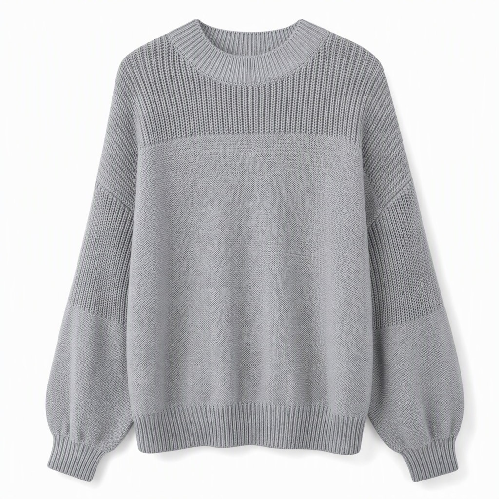 Women's Solid Color Knit Pullover Sweater