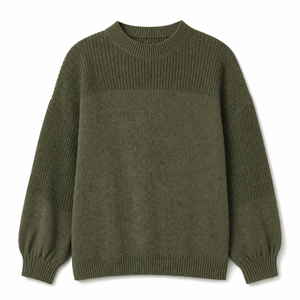 Women's Solid Color Knit Pullover Sweater