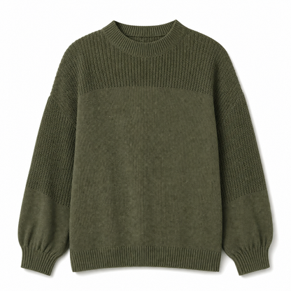 Women's Solid Color Knit Pullover Sweater