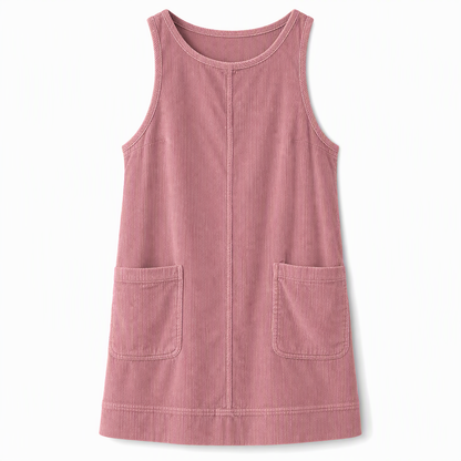 Women's Casual Corduroy Sleeveless Tank Dress