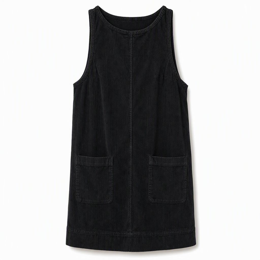 Women's Casual Corduroy Sleeveless Tank Dress