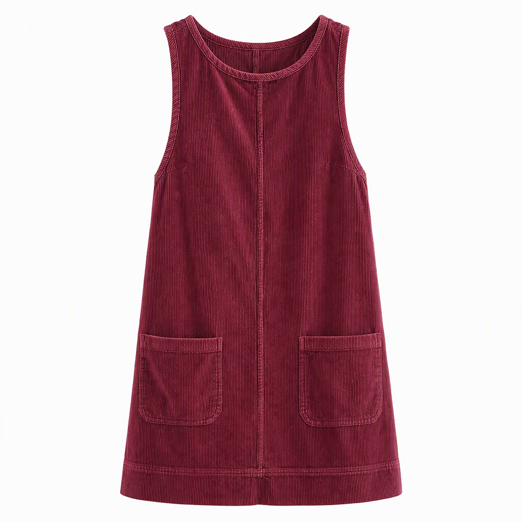 Women's Casual Corduroy Sleeveless Tank Dress