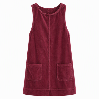 Women's Casual Corduroy Sleeveless Tank Dress