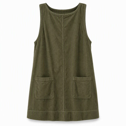 Women's Casual Corduroy Sleeveless Tank Dress