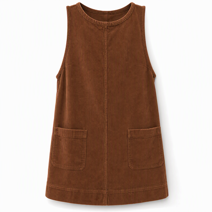 Women's Casual Corduroy Sleeveless Tank Dress