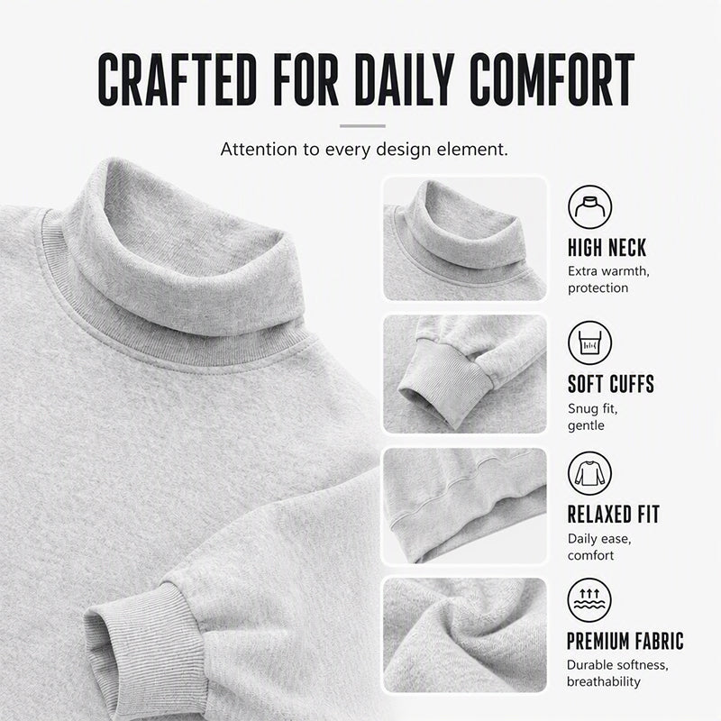 Women's Casual Mock Neck Sweatshirt