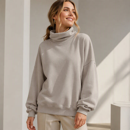 Women's Casual Mock Neck Sweatshirt