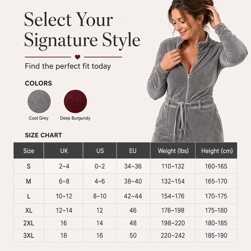 Women's Chic Stand Collar Velvet Jumpsuit