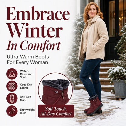Women's Plush-Lined Winter Snow Boots