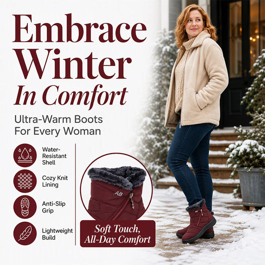 Women's Plush-Lined Winter Snow Boots