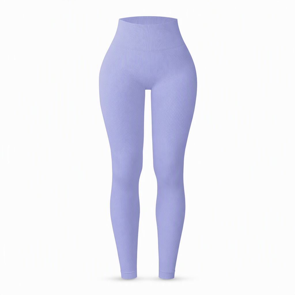 High Waisted Seamless Ribbed Yoga Pants Workout Gym Leggings Athletic Tights