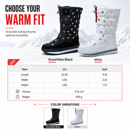 🎉This Week's Special Sales - 60% OFF✨Women's High‑Top Winter Snow Boots, Waterproof Non‑Slip Tall Boots with Thick Plush Lining & Thick Sole for Outdoor Snowy Days👢