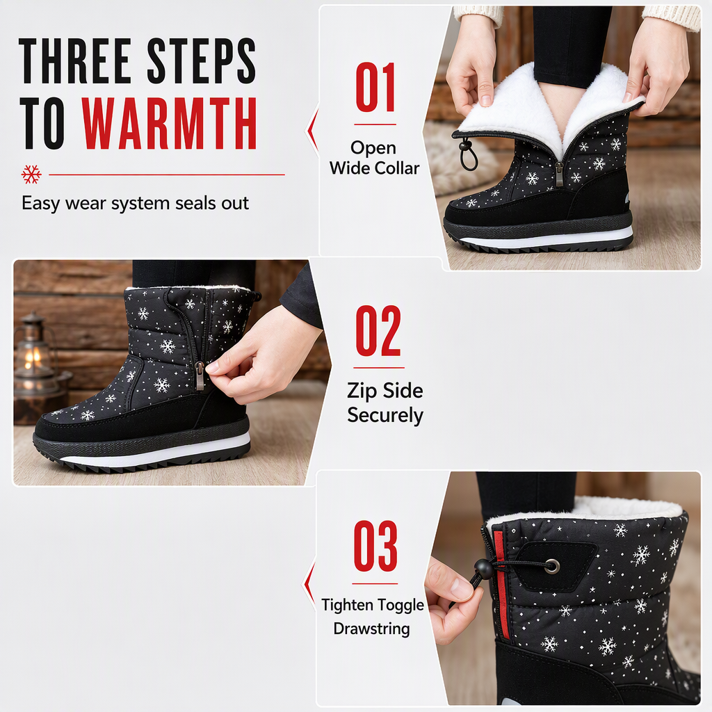 🎉This Week's Special Sales - 60% OFF✨Women's High‑Top Winter Snow Boots, Waterproof Non‑Slip Tall Boots with Thick Plush Lining & Thick Sole for Outdoor Snowy Days👢