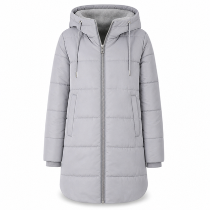 Women's Slim Fit Padded Coat — Long, Hooded, Winter 🧥